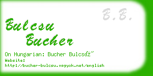 bulcsu bucher business card